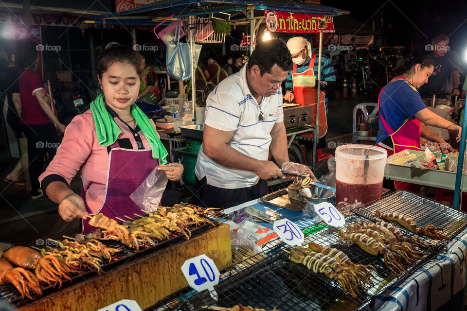 Street market food