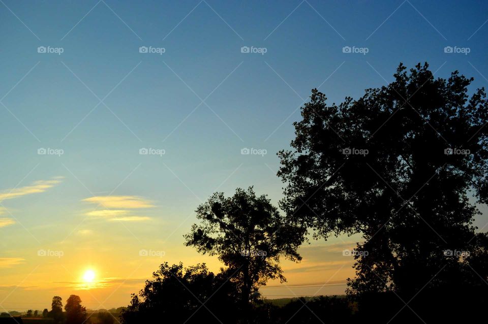 beautiful sunset  captured in Poland