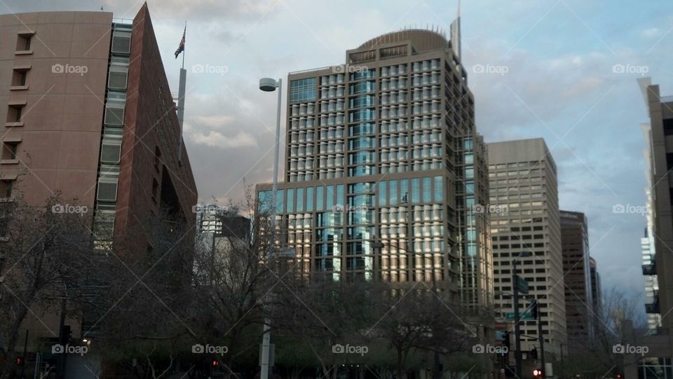 Downtown Phoenix on a cloudy day