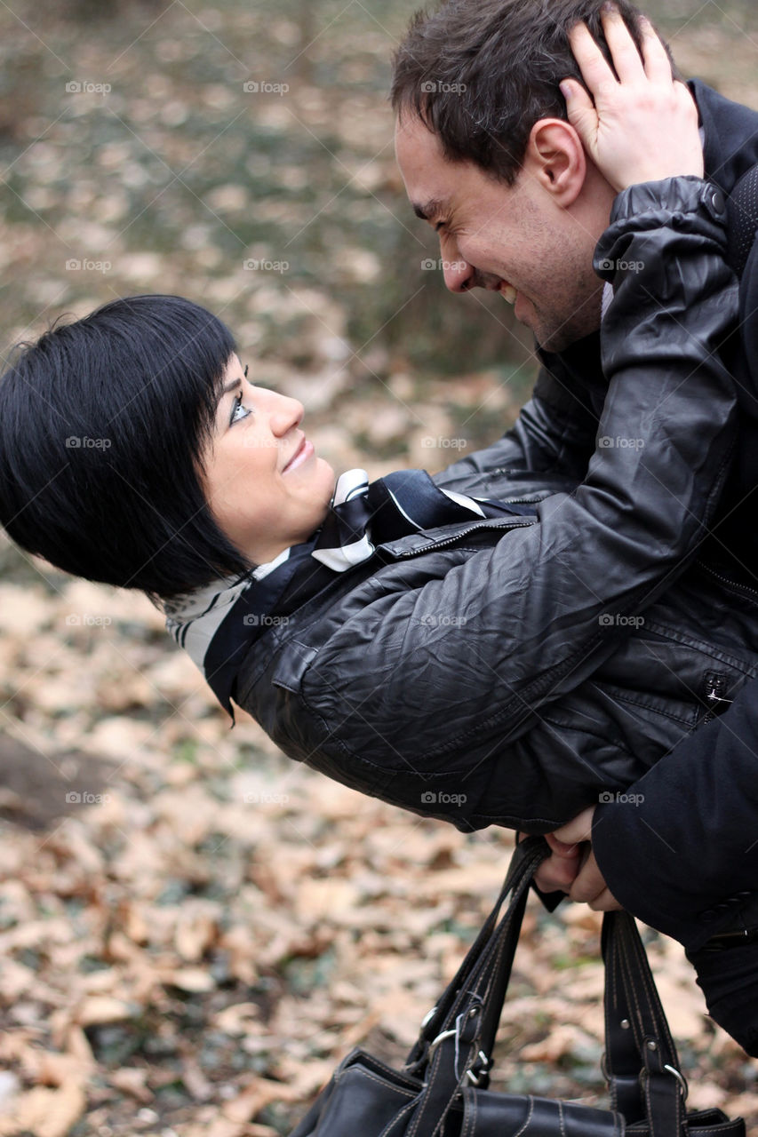 Close-up of young couple