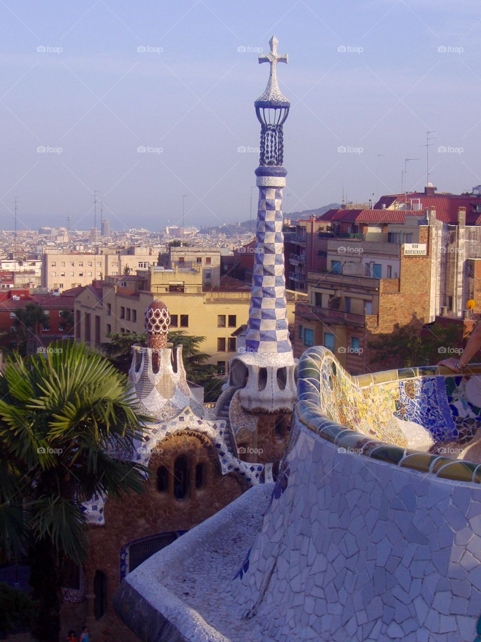 A view from Gaudi park in Barcelona