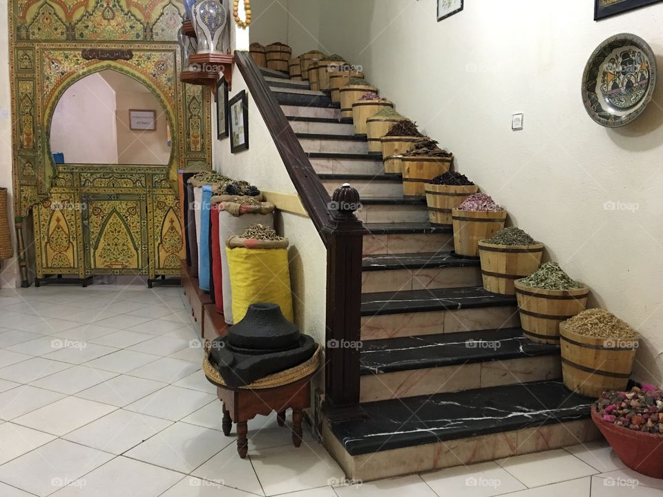 Spices found in chemist shop in Marrakech 