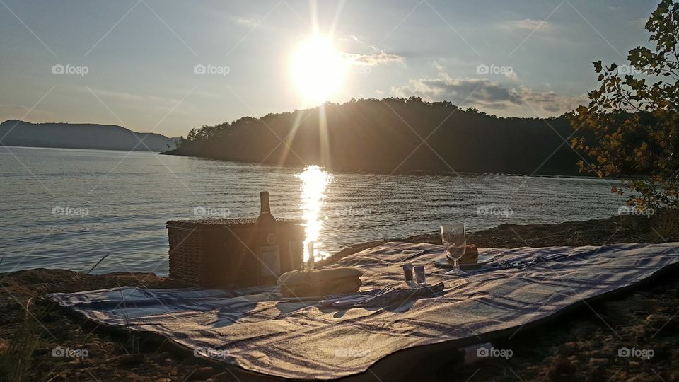 Picnic at the lake.