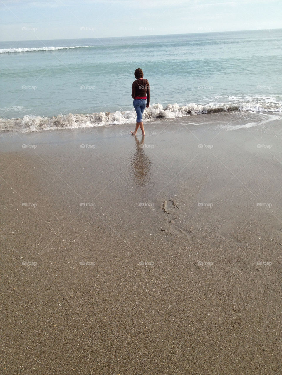 beach ocean palm waves by jodyow3n