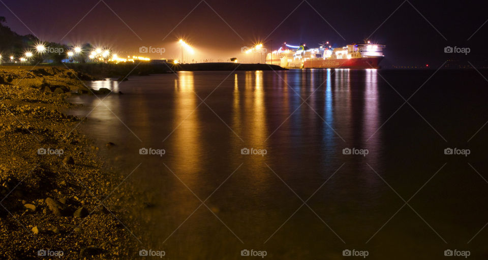 Port of Patras by night... Greece...