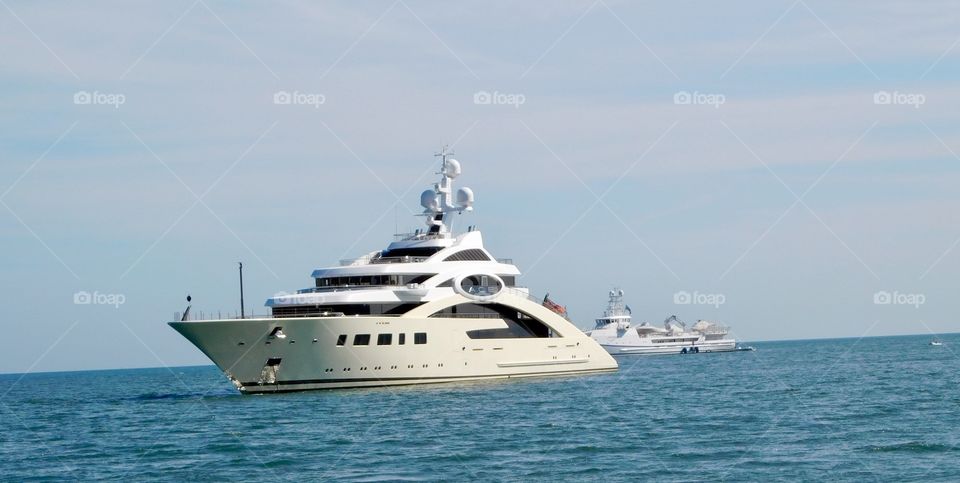 The Ace: $120,000,000 Superyacht and Support ship Garcon which carries 2 helicopters