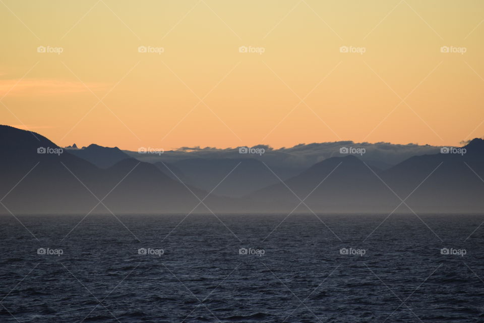 Alaska mountains in the early morning