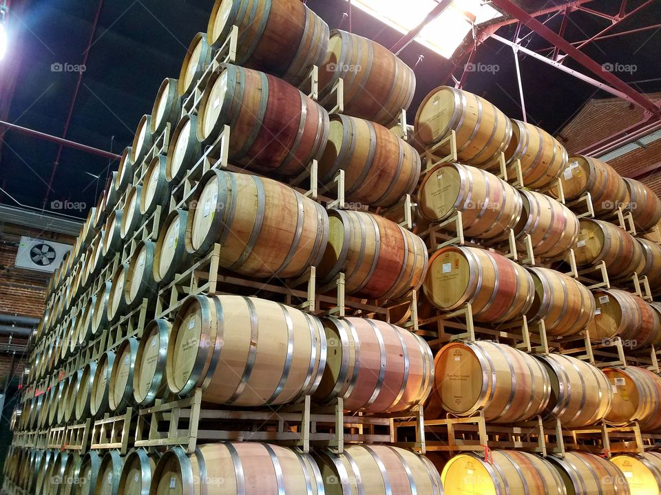 wine barrels