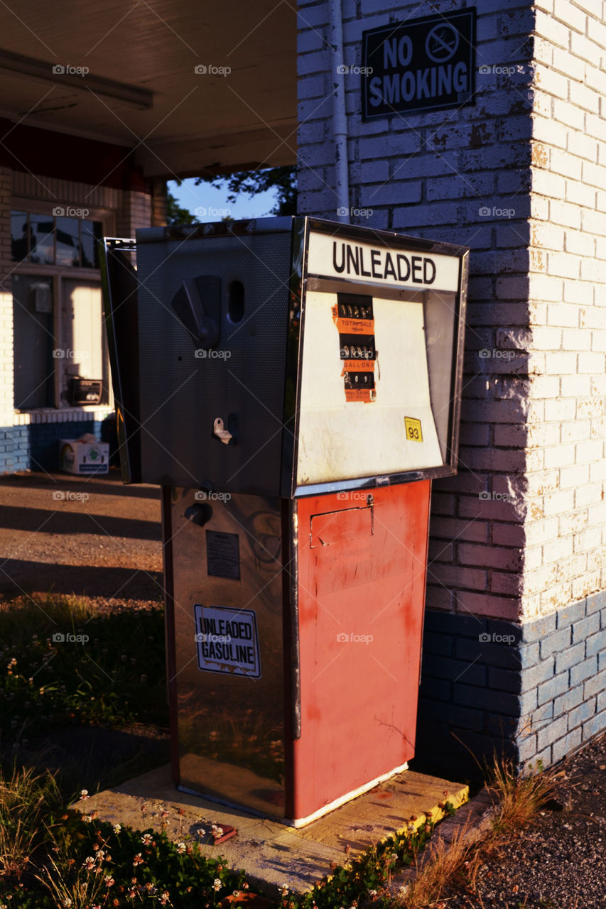 Vintage gas pump