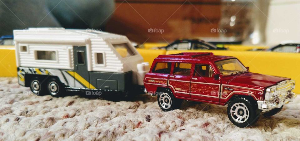 Matchbox Jeep and Camper