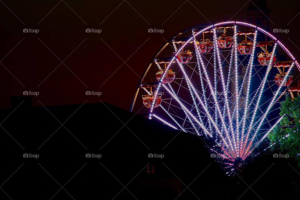 Ferris Wheel At Sunset