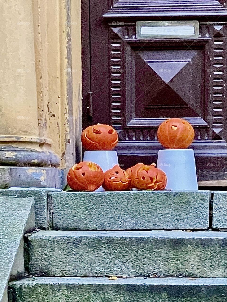 Halloween pumpkins.