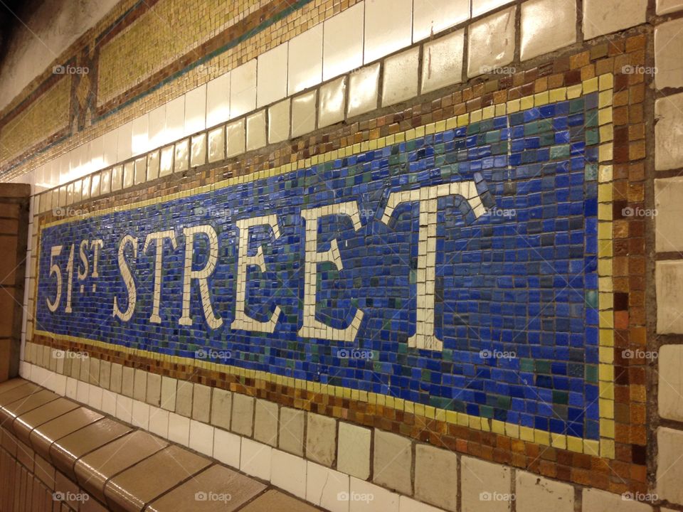 Subway tiles. New York, New York