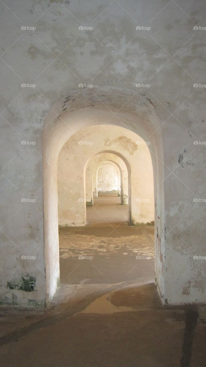 Doorway arches in Puerto Rico at Castillo San Felipe del Morro.
