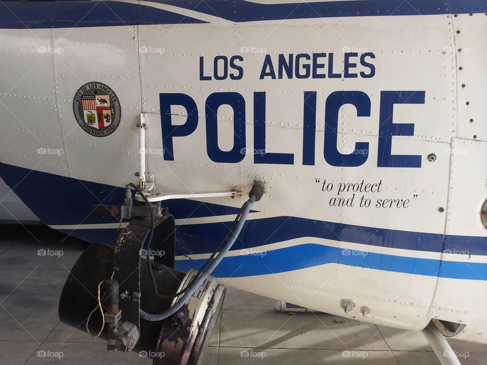 lapd their first helicopter. lapds first police helicopter