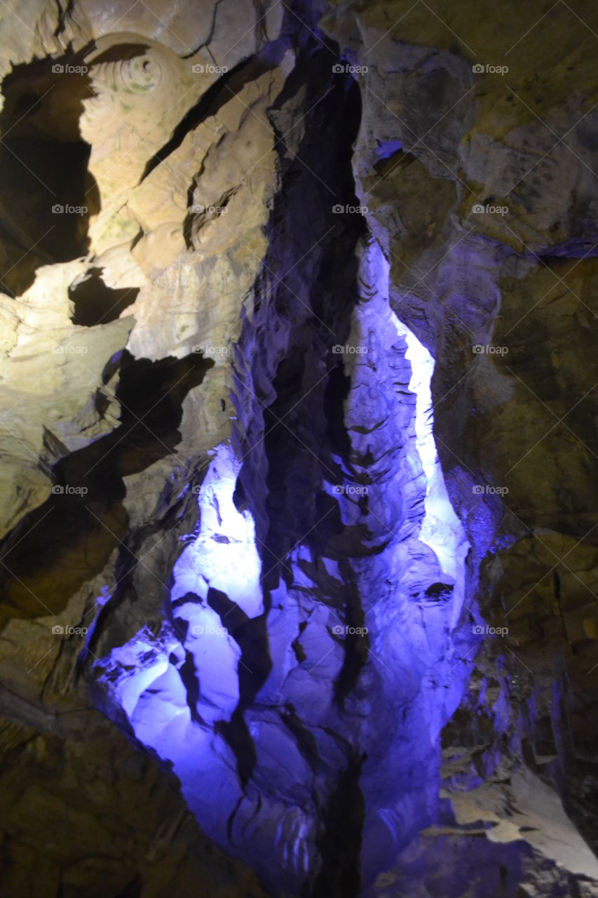 Blue ligthed cave.. Taken in south of France