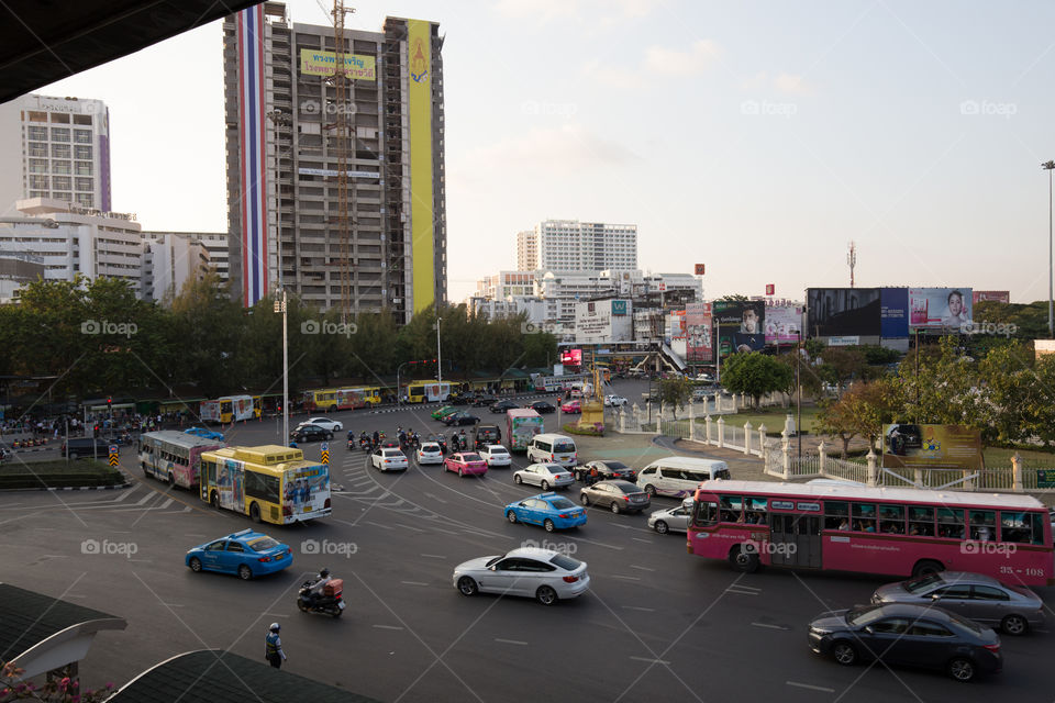 Road in the victory monument 