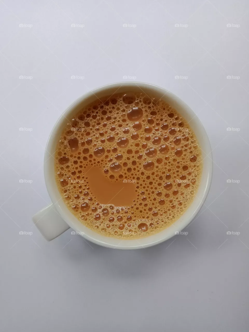 A cup of milk tea .