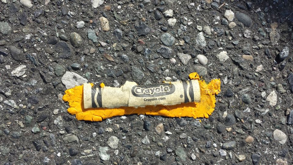 mellow yellow . found a melted crayon last summer