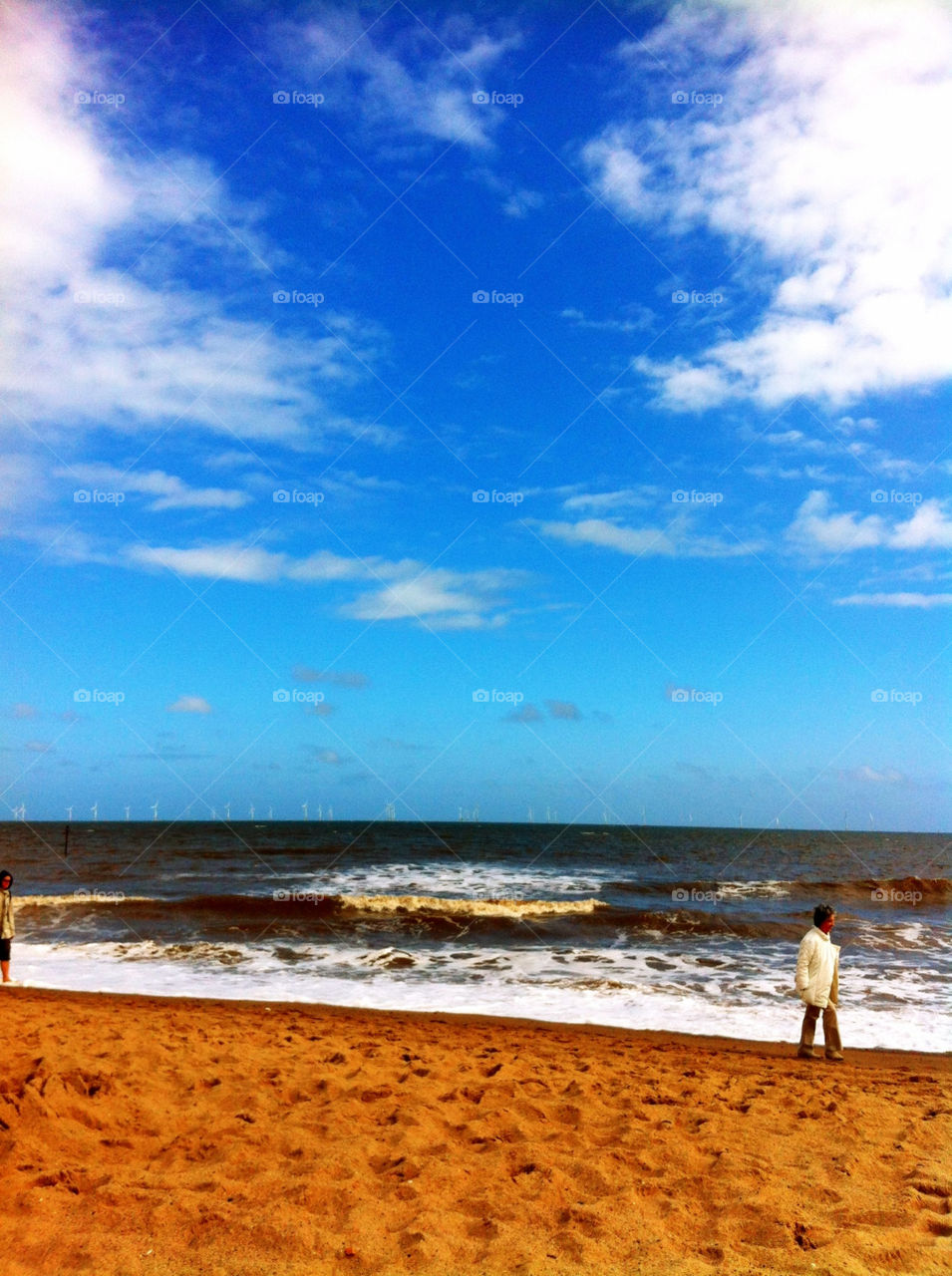beach ocean sky sand by binkyboo