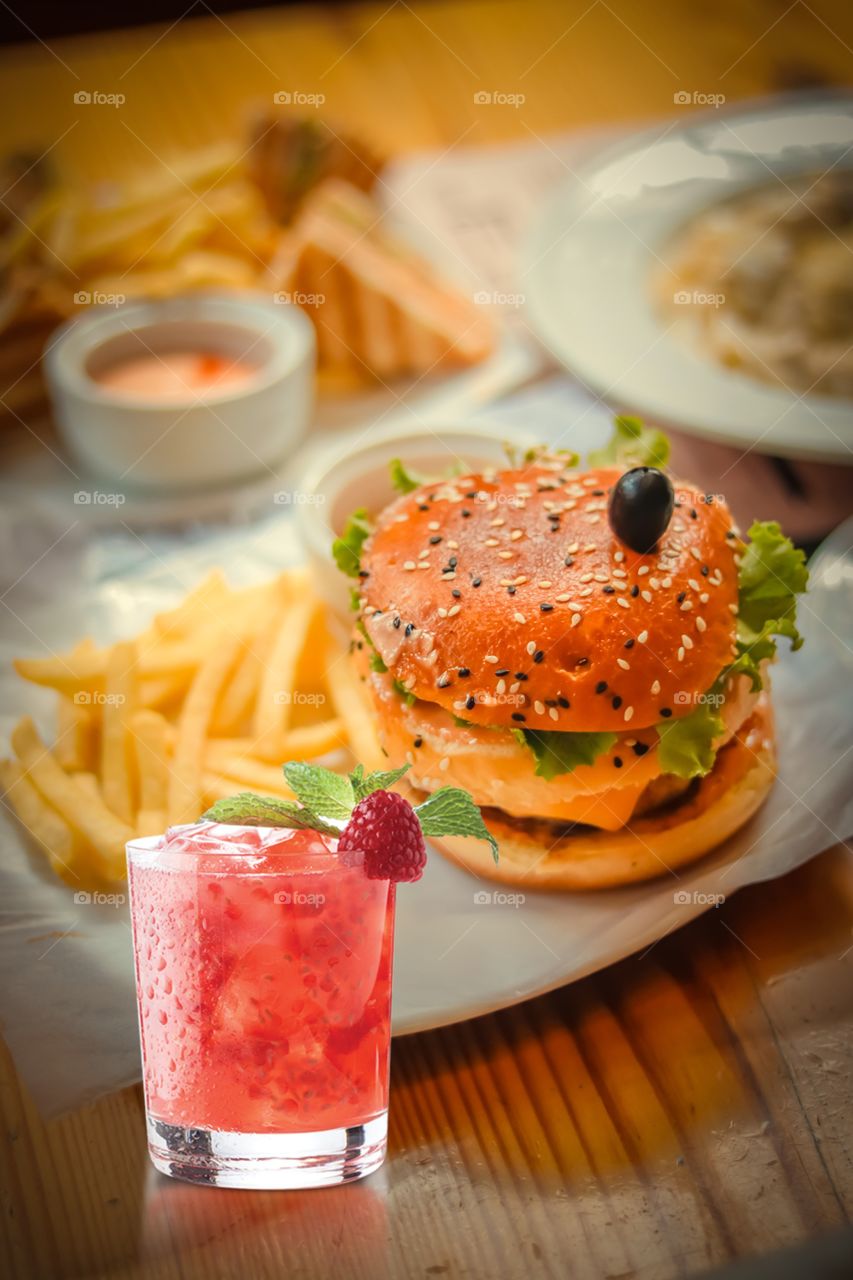 fast food background