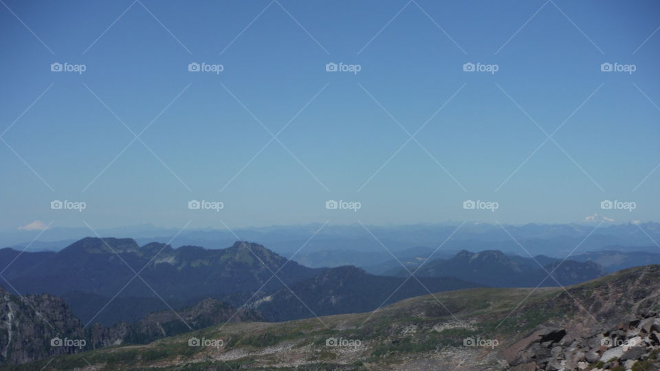 View while ascending Mt Rainier