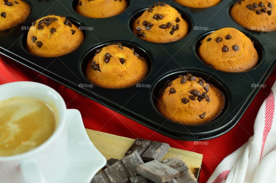 preparation of muffins chocolate homemade