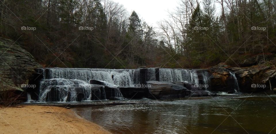 Riley Moore falls on the Chauga river in South Carolina