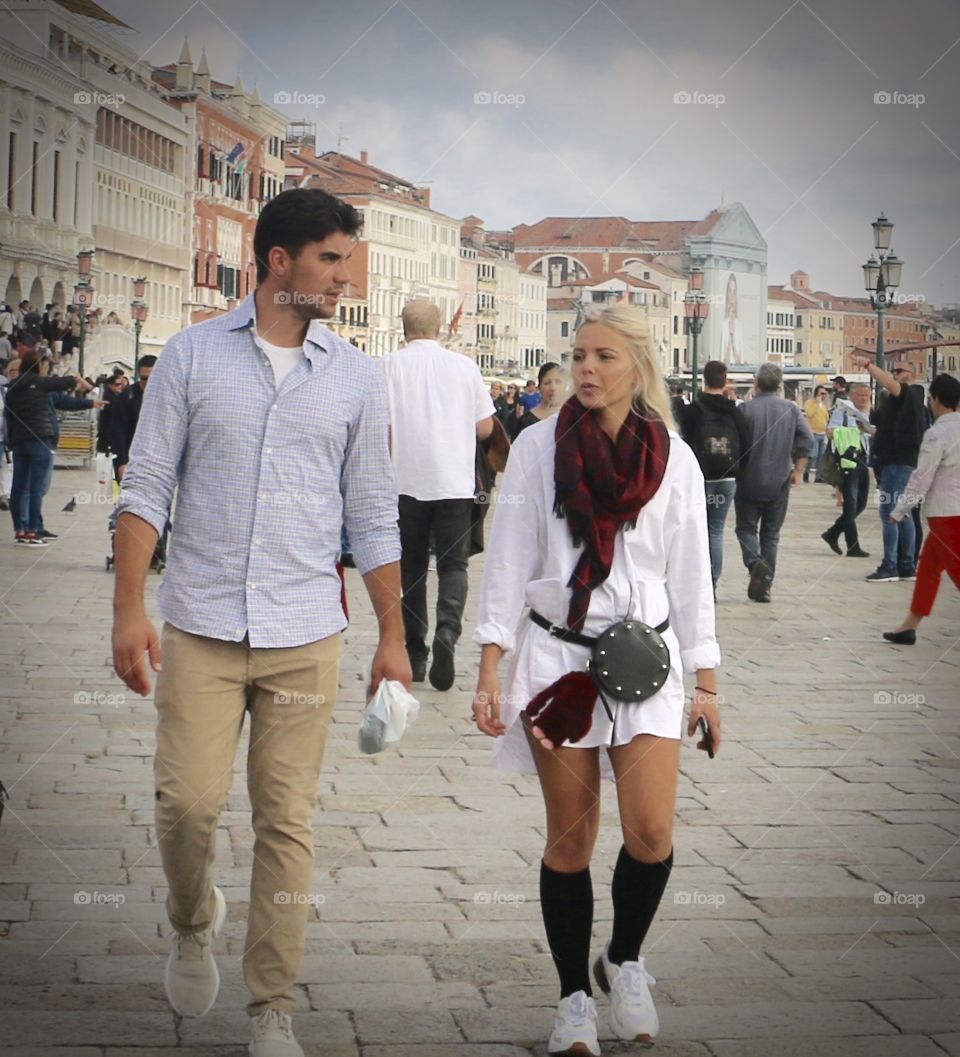 Young couple in Venice 