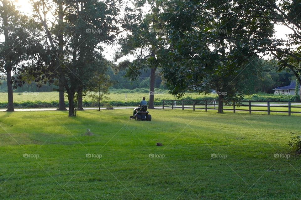 Man cutting grass 