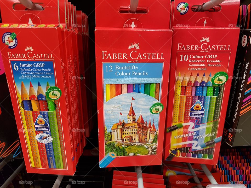 Faber Castell crayons at the store