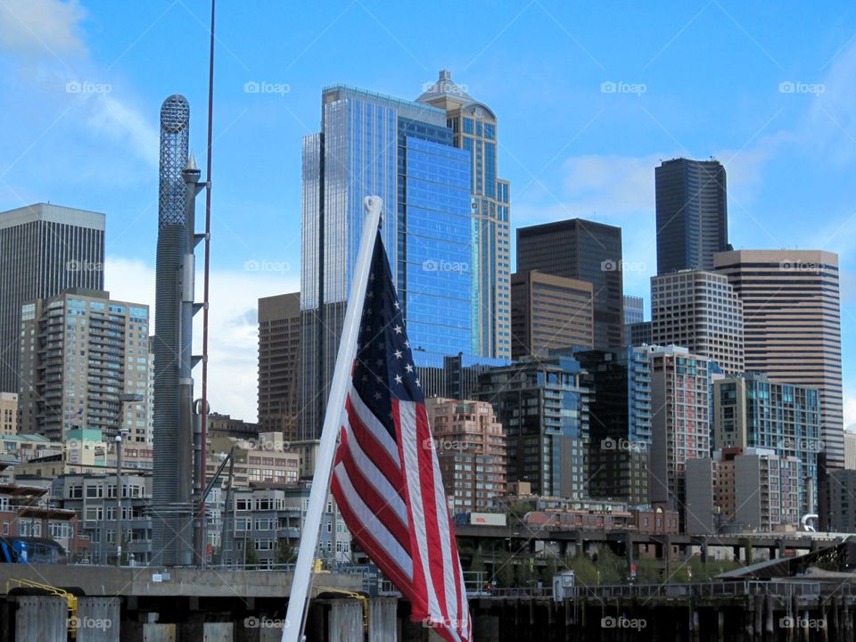 Seattle Sky line from sea