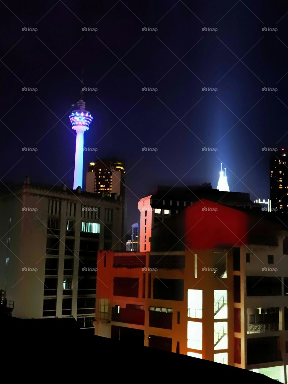 The beautiful evening light of the city.