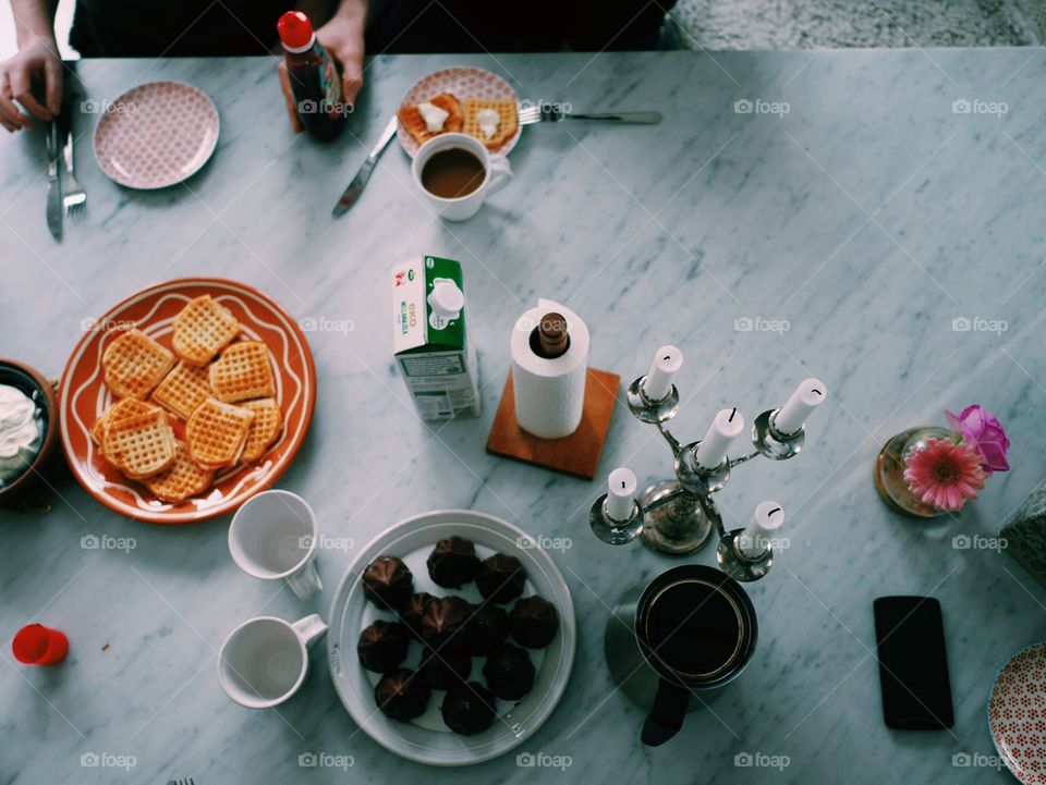 A table set for a sweet meal 