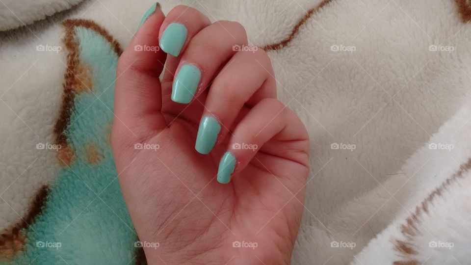nail polish blue green turquoise nails beauty manicure