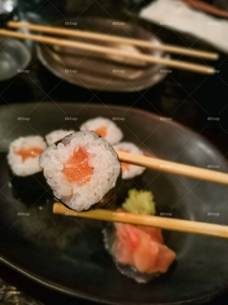 Close-up of sushi