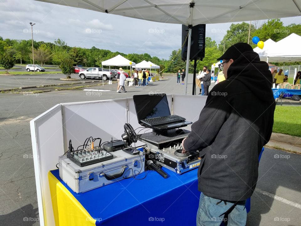 A DJ at a fundraising event