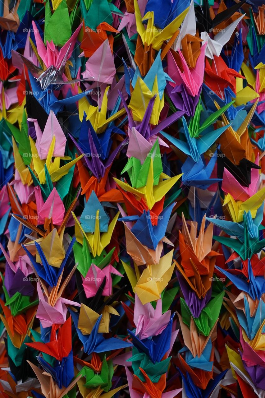 Origami cranes