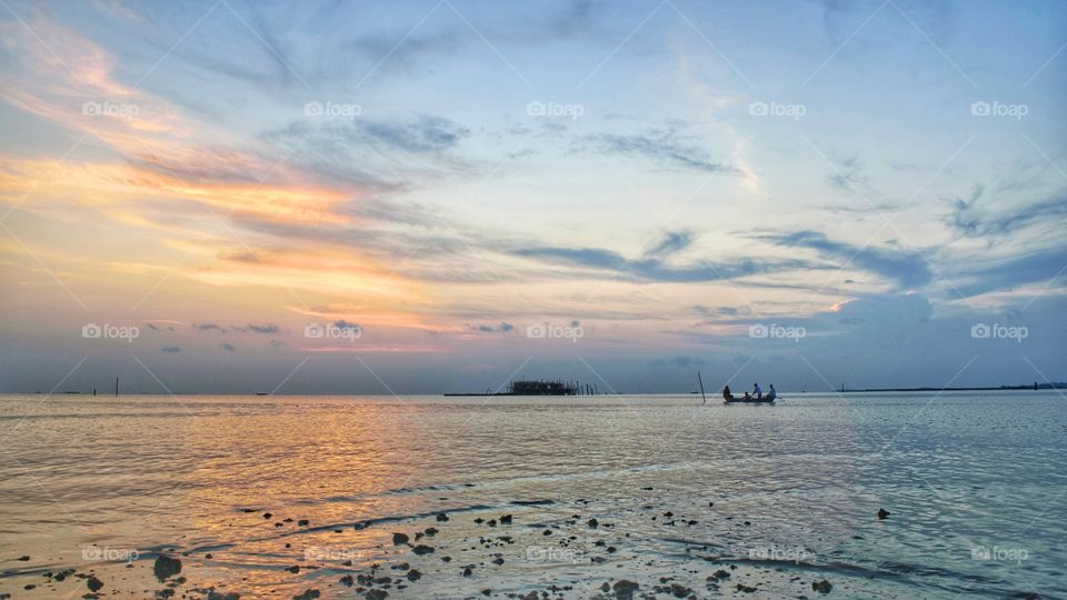 seascape after sunset