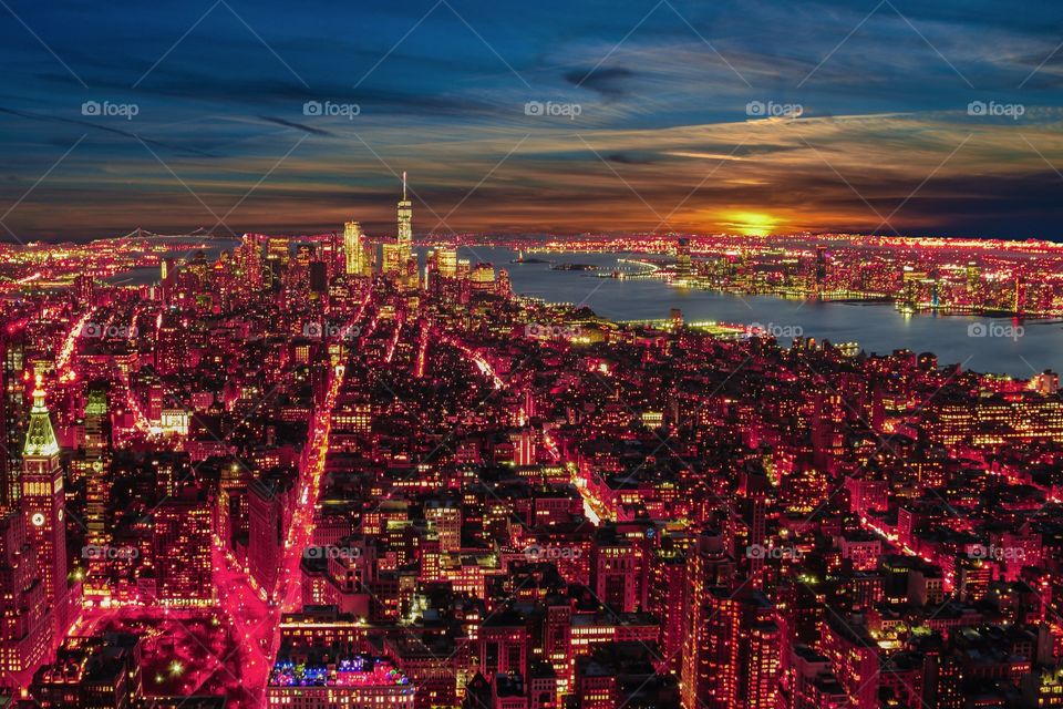 New york city sunset