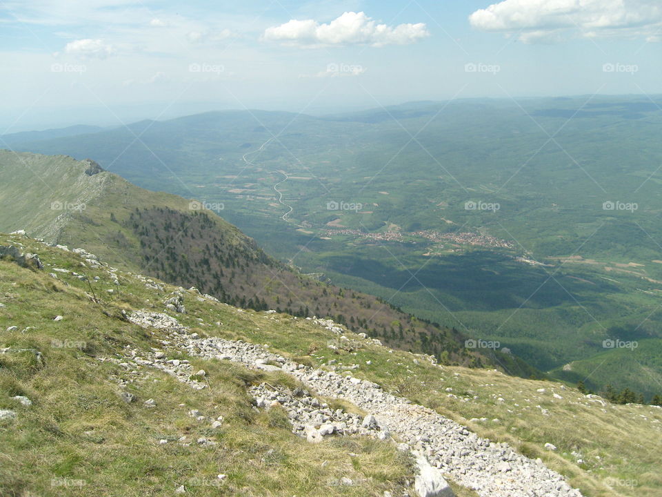 Mountain Rtanj slopes and elevations