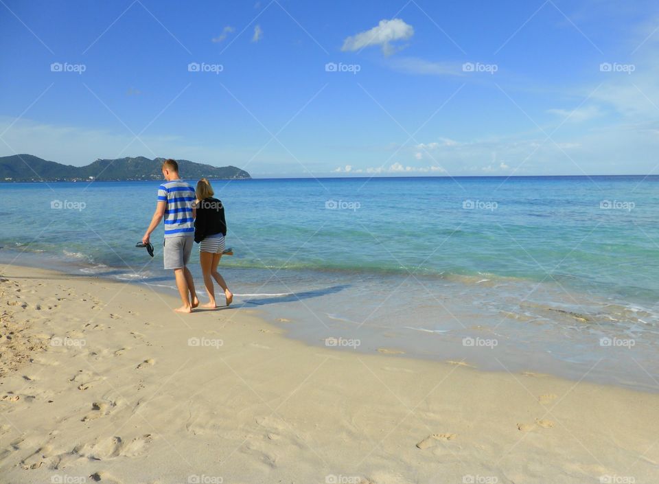 on the beach