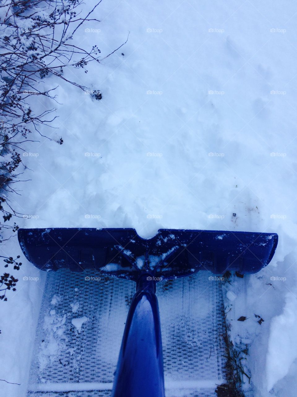 Shovelling snow
