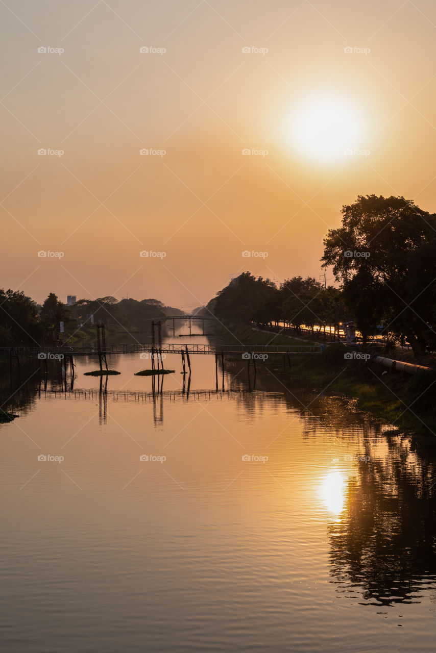 Warm sunset scene