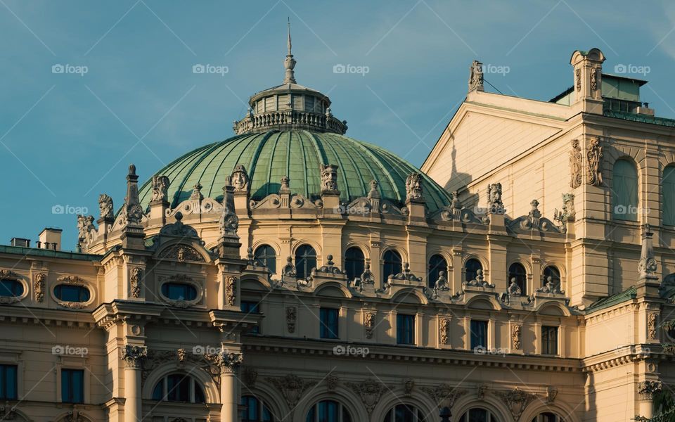 beautiful façade of the Krakow theater