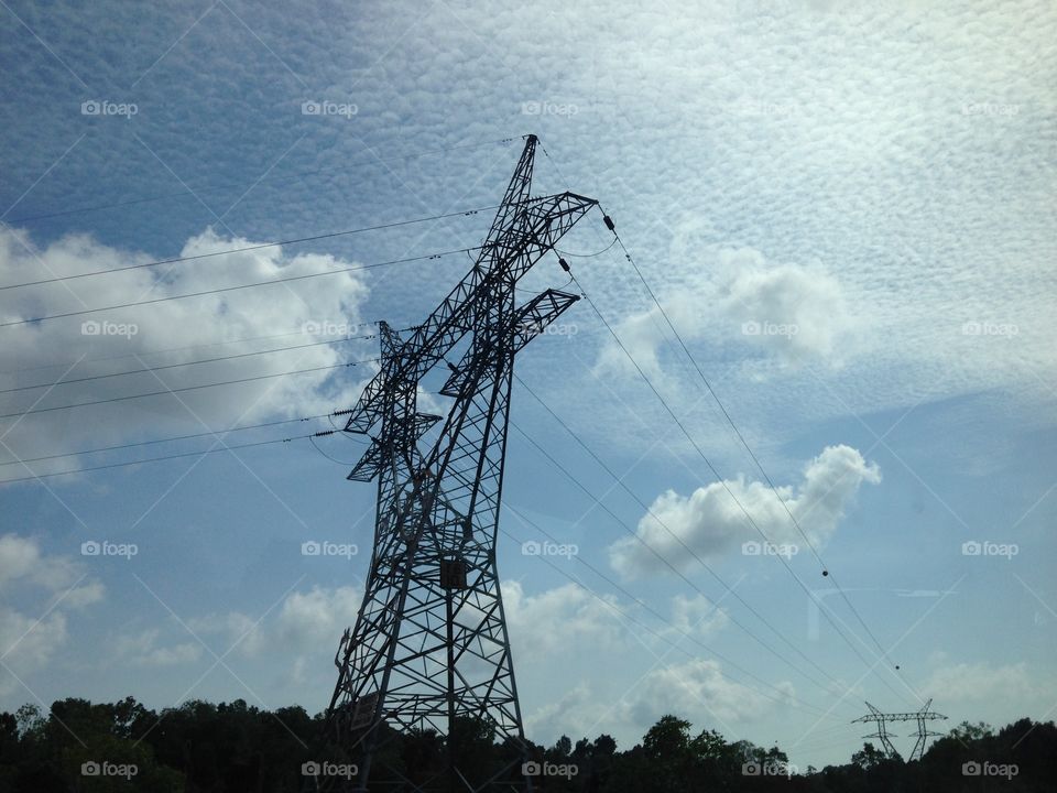 Power Lines. I took this photo of the power lines in Indonesia.