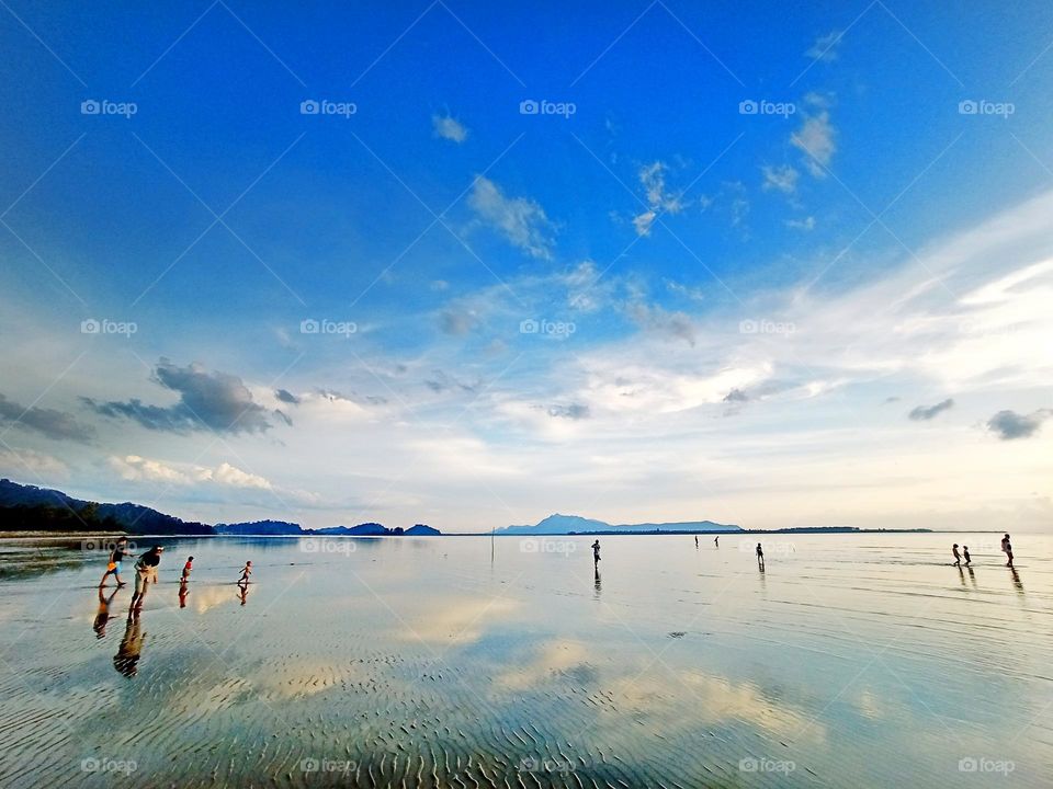 Beautiful clouds of the blue sky