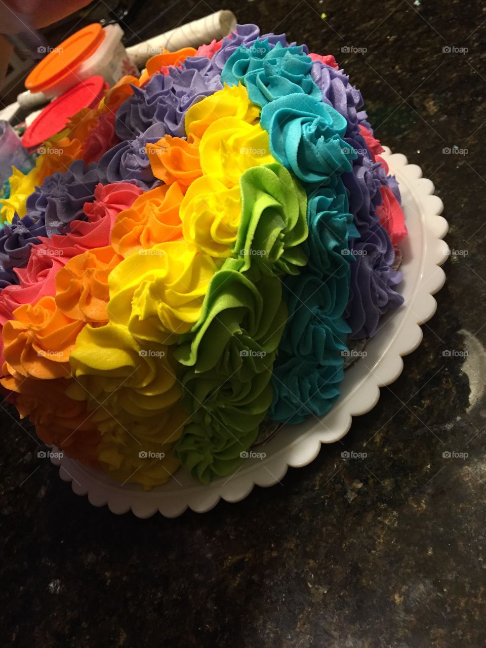 Rainbow birthday cake