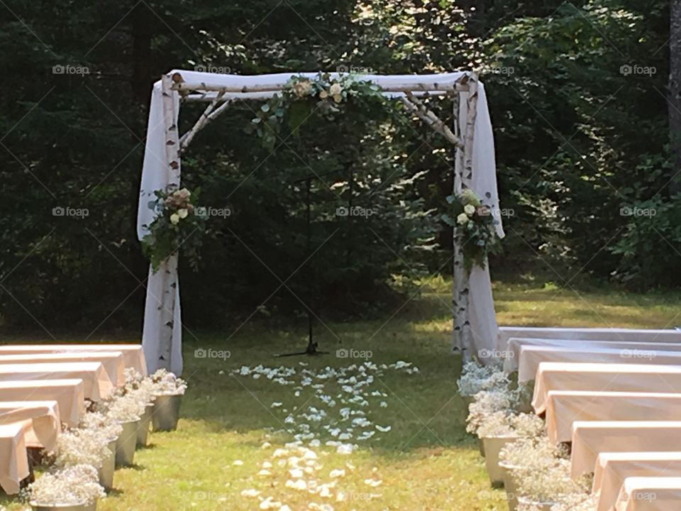 Wedding ceremony arbor 