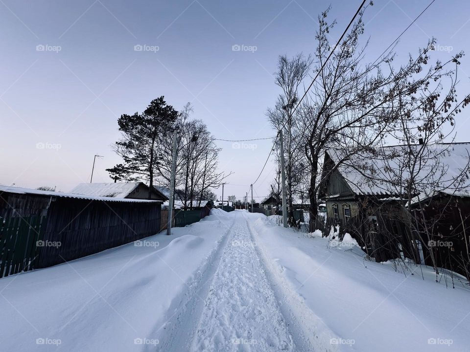 Улица после снегопада 
